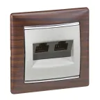 VALENA Розетка компьютерная RJ45 категория 5е UTP алюминий 2S