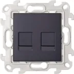 Розетка для передачи данных 2xRJ45 Cat.6 UTP цвета графит S24 Harmonie