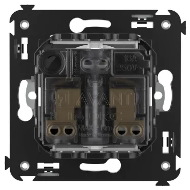 Avanti Розетка в стену, 2P+E, с защитными шторками, ''Белое облако''