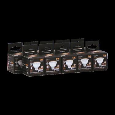 Лампа светодиодная LED 5 Вт 500 лм 3000К софит MR16 теплый GU5.3 AC/DC 12В низковольтная Black Gauss