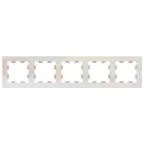 Рамка пятипостовая ATLASDESIGN универсальная жемчуг