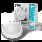 Светильник светодиодный ДБП 12 Вт 990 лм 4000К AC 220В Белый IP54 круг D175х76мм Пластик ЖКХ Qplus Gauss