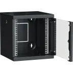 Шкаф LINEA WS 10' 6U 320х310мм дверь обзорная со стеклом черный