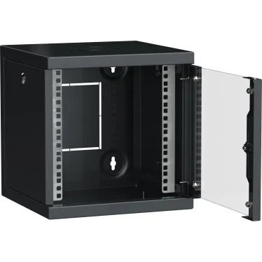 Шкаф LINEA WS 10' 6U 320х310мм дверь обзорная со стеклом черный