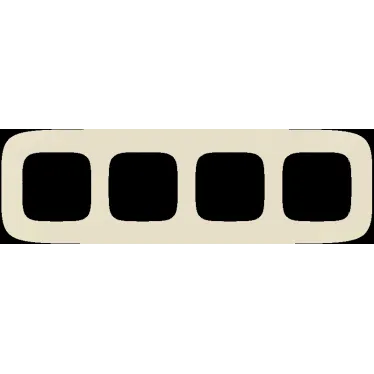 Valena ALLURE Рамка 4 поста слоновая кость универсальная