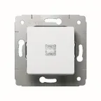 Выключатель одноклавишный, с подсветкой, в рамку, белый