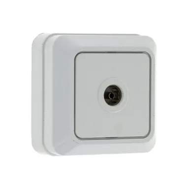 Рим Розетка телевизионная TV 75Ом 5-862МГц белая