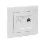 Валенсия розетка телефонная RG-11 1-местная белая