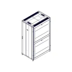 Шкаф Uniprom. 42U-800/1200. боковые панели 4шт. черный