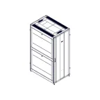 Шкаф Uniprom. 42U-800/1200. боковые панели 4шт. черный