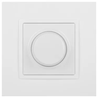 Светорегулятор поворотно-нажимной, 400ВА 230В, Эра Elegance, белый,14-4101-01