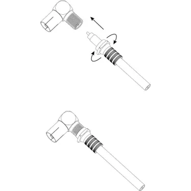 Переходник Simple RS-A03-1 гнездо F-гнездо TV угловой 1 шт