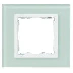 Рамка с суппортом на 5 узких модулей, S82C, натуральный - белый (стекло)