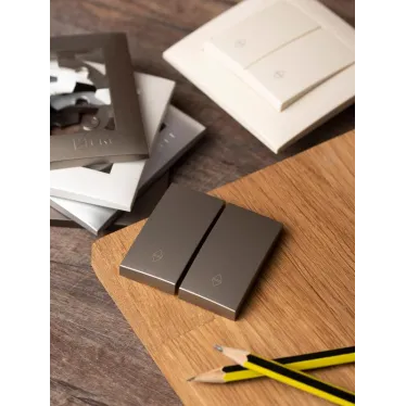 Валенсия лицевая панель выключателя 2-кл. проходного 10А кашемир