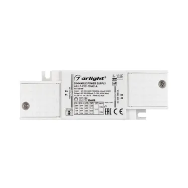 Блок питания ARJ-7-PFC-TRIAC-A (7W, 350-500mA) (ARL, IP20 Пластик, 5 лет)