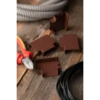 Угол T-образный (40х16) (4 шт) Plast под темное дерево