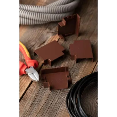 Угол T-образный (40х16) (4 шт) Plast под темное дерево