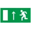 Знак ''Направление к эвакуационному выходу прямо'' 150х300мм PROxima