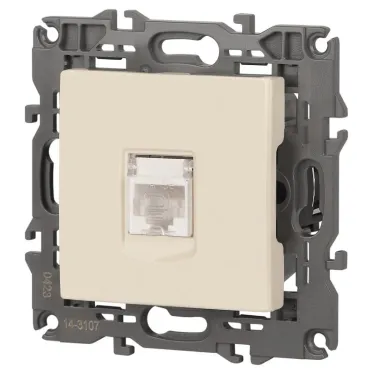 Розетка RJ45, Эра Elegance, сл.кость, 14-3107-02