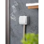 Выключатель Мурманск 2-клавишный 10А IP54 серый