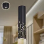 Светильник подвесной потолочный PL25 BK MR16 GU10 цилиндр черный