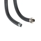 Металлорукав DN 12мм в гладкой PU оболочке, Dвн 12,0 мм, Dнар 18,0мм, 50м, цвет черный