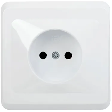 Розетка РС10-2-ВБ одноместная без заземляющего контакта без защитных шторок 10А ВЕГА белый