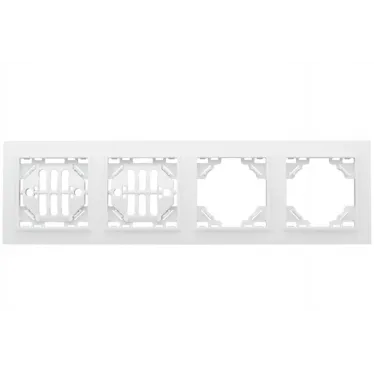 Рамка Минск 4-местная горизонтальная белая