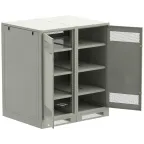 Шкаф LINEA B (пустой) 1350х1200х950мм двустворчатая металлическая дверь серый