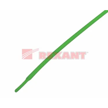 Термоусаживаемая трубка 1,0 0,5 мм, зеленая, упаковка 50 шт. по 1 м, REXANT