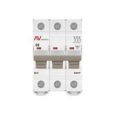 Выключатель автоматический AV-6 3P 6A (C) 6kA AVERES