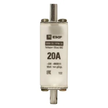 Вставка плавкая ППН-33 100/20А габарит 00С