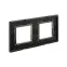 Рамка из натурального стекла, ''Avanti'', черная, 4 модуля