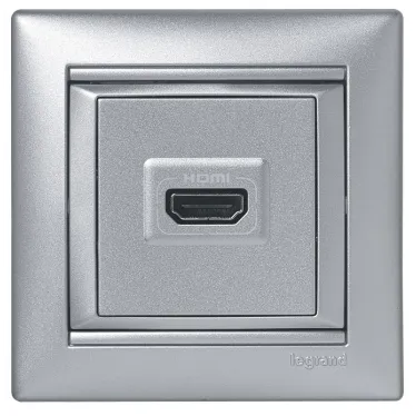 VALENA Рамка 1 пост горизонтальная алюминий