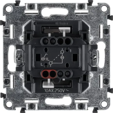 Valena LIFE Выключатель 10АХ 250В с подсветкой С лицевой панелью Слоновая кость