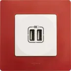 ETIKA Зарядное устройство с двумя USBразьемами 240В/5В 2400мА белый