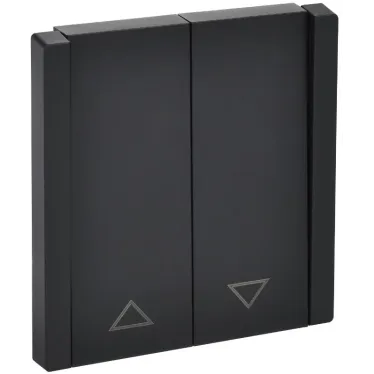 FORTE@PIANO Выключатель жалюзи 10А FP111 черный IEK