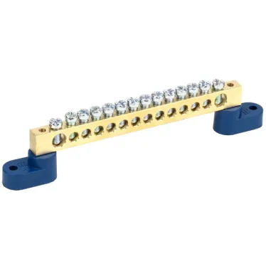 Шина N ноль на двух угловых изоляторах ШНИ-8х12-14-У2-С