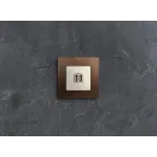 ETIKA Зарядное устройство с двумя USBразьемами 240В/5В 2400мА слоновая кость