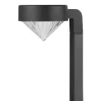 Светильник садовый на солнечной батарее, пластик, черный, 42 см SL-PL42-DMD