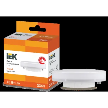 Лампа светодиодная T75 таблетка 10Вт 230В 3000К GX53 IEK
