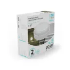 Светильник светодиодный пылевлагозащищенный для ЖКХ UNIVERSAL IP65 D160*53 12W 940lm 4000K круглый c микр сенсором 1/40 | 126411212-S | Gauss