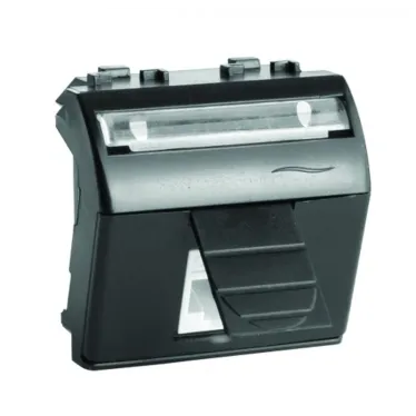 BRAVA Розетка телефонная RJ12 2 модуля черная