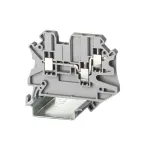 Клемма проходная, винтовой зажим, 3 точки подключения, 2.5 кв.мм, серая