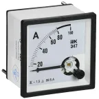 Амперметр Э47 40/5А класс точности 1,5 72х72мм