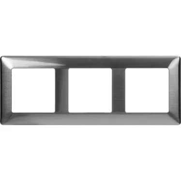 Valena LIFE Рамка 3 поста сталь универсальная