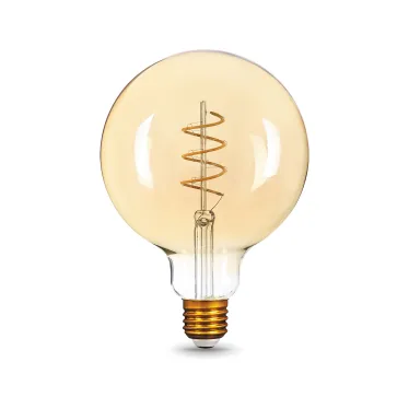 Лампа светодиодная Black LED Filament G120 Flexible E27 6W Golden 360lm 2400К | 158802008 | Gauss