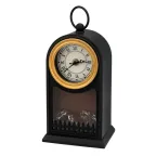 Светодиодный камин Старинные часы с эффектом живого огня 14,7x11,7x25 см, черный, батарейки 2хС (не в комплекте) USB | 511-020 | NEON-NIGHT