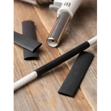 Термоусаживаемая трубка ТУТк с клеевым слоем нг 12/4 черная в отрезках по 1м PROxima