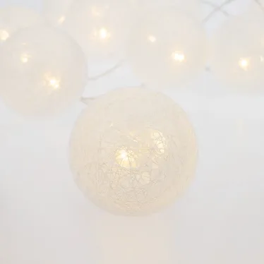 Тайские фонарики Пломбир 1.5 м, 10 LED, прозрачный ПВХ, цвет свечения теплый белый, 2 х АА (батарейки не в комплекте) | 303-077 | NEON-NIGHT